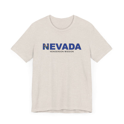 Nevada Henderson Mission Flag Title T-shirt - Latter-Day Saint LDS Missionary Gift - Book of Mormon