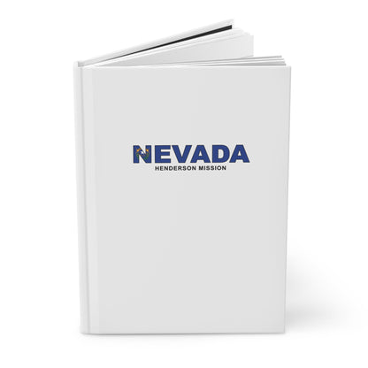 Nevada Henderson Mission Flag Title White Hardcover Journal Matte - Latter-Day Saint LDS Missionary Gift - Book of Mormon