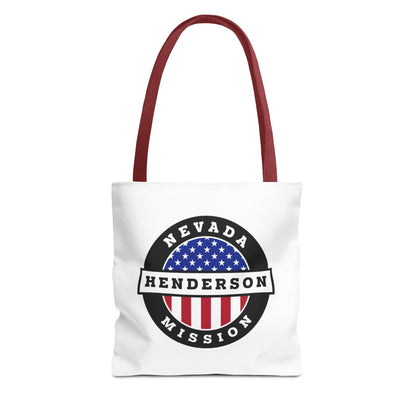 Nevada Henderson Mission USA Flag Logo Tote Bag White - Latter-Day Saint LDS Missionary Gift - Book of Mormon