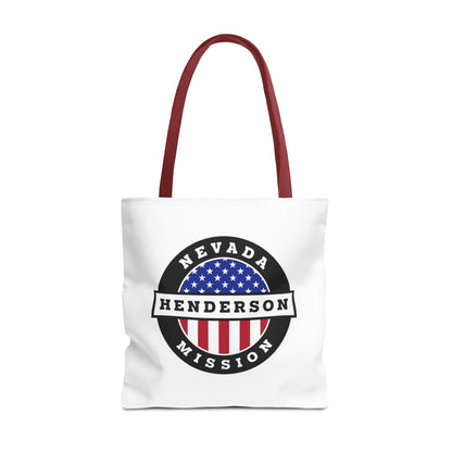 Nevada Henderson Mission USA Flag Logo Tote Bag White - Latter-Day Saint LDS Missionary Gift - Book of Mormon