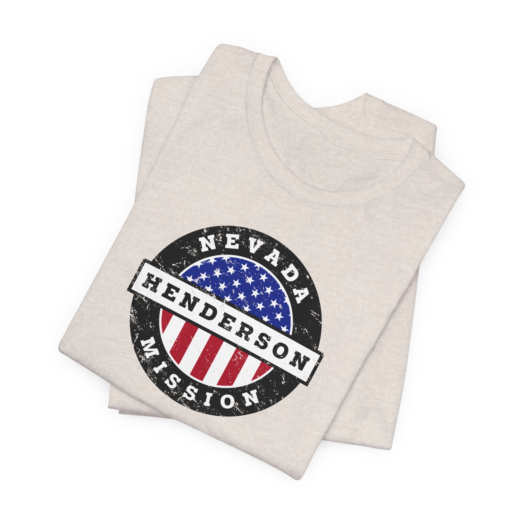 Nevada Henderson Mission Vintage Circular USA Flag T-Shirt - Mission Wishlist - LDS Missionary Gift Store