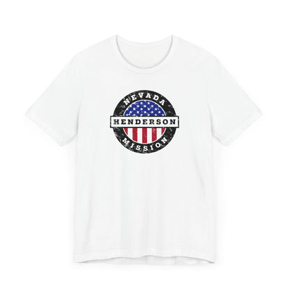 Nevada Henderson Mission Vintage Circular USA Flag T-Shirt - Mission Wishlist - LDS Missionary Gift Store