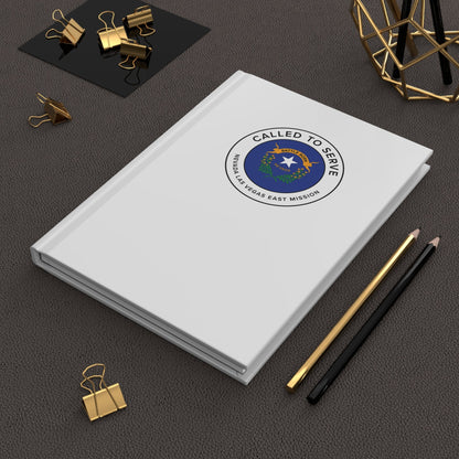 Nevada Las Vegas East Mission Circle Flag Called to Serve White Hardcover Journal Matte - Latter-Day Saint LDS Missionary Gift - Book of Mormon