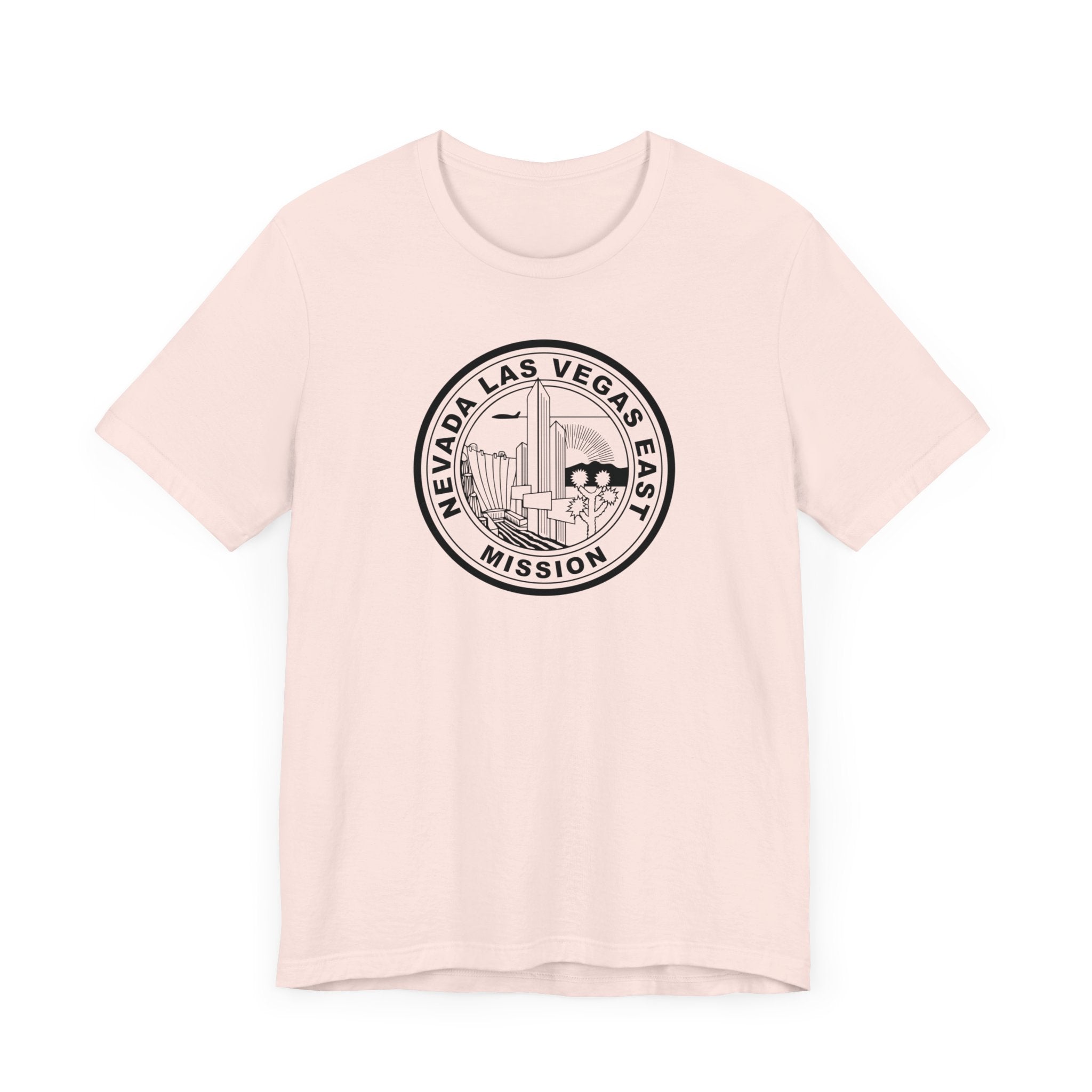 Nevada Las Vegas East Mission Circular Monochrome Logo T-Shirt - Latter-Day Saint LDS Missionary Gift - Book of Mormon