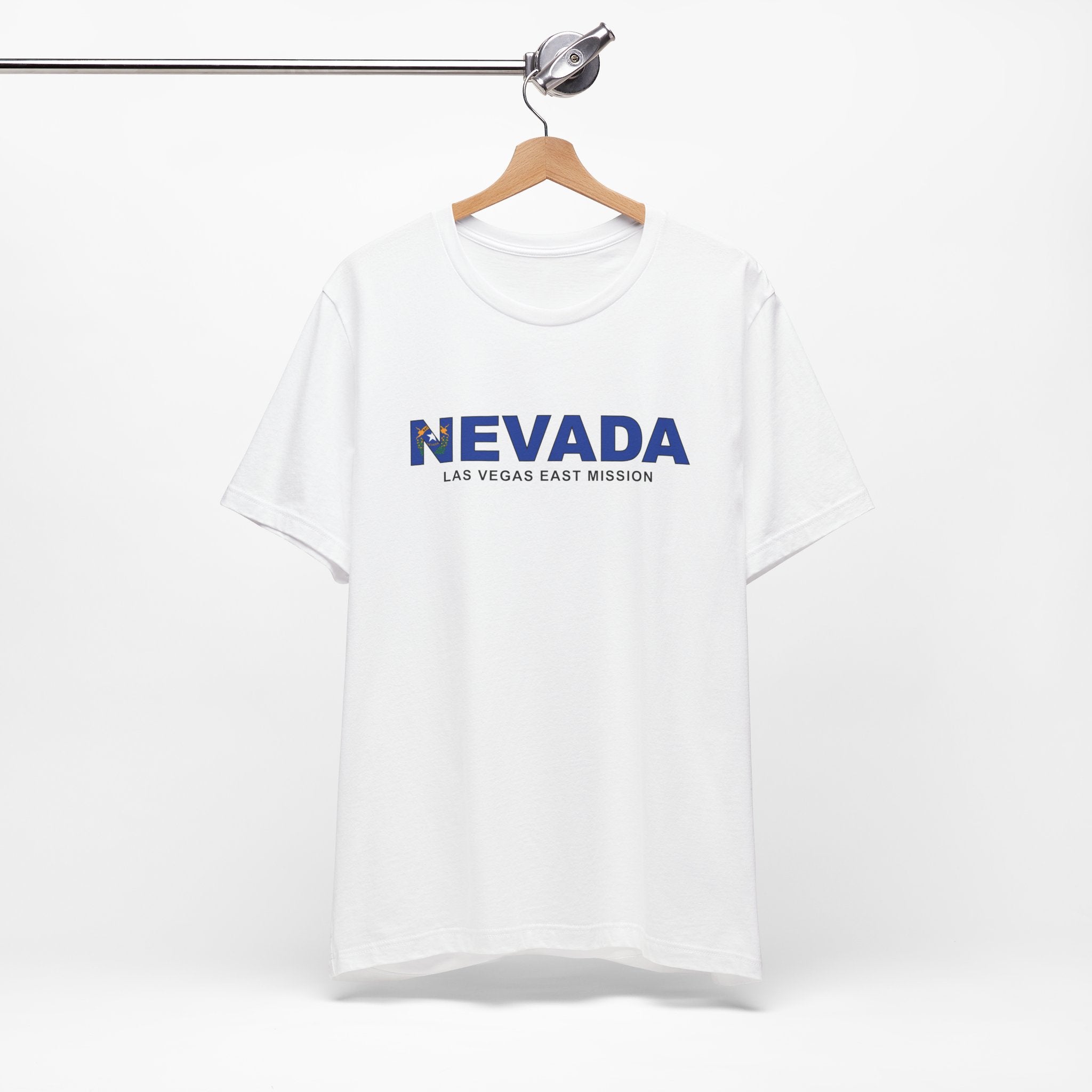 Nevada Las Vegas East Mission Flag Title T-shirt - Latter-Day Saint LDS Missionary Gift - Book of Mormon