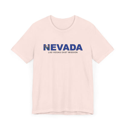 Nevada Las Vegas East Mission Flag Title T-shirt - Latter-Day Saint LDS Missionary Gift - Book of Mormon