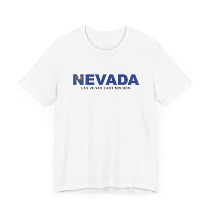 Nevada Las Vegas East Mission Flag Title T-shirt - Latter-Day Saint LDS Missionary Gift - Book of Mormon