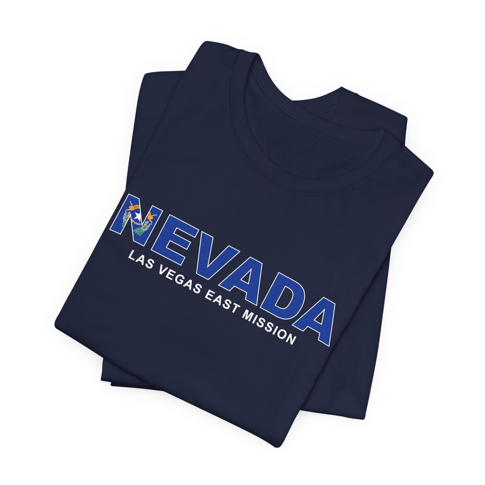 Nevada Las Vegas East Mission Flag Title T-shirt - Latter-Day Saint LDS Missionary Gift - Book of Mormon