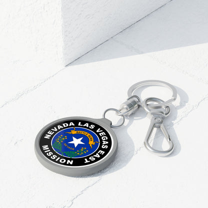 Nevada Las Vegas East Mission State Flag Logo Key Tag - Latter-Day Saint LDS Missionary Gift - Book of Mormon