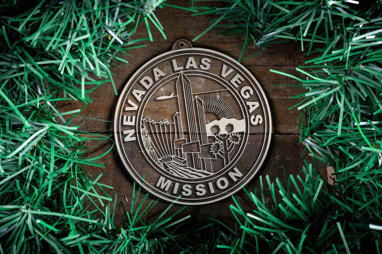 Nevada Las Vegas Mission Christmas Ornament - Latter-Day Saint LDS Missionary Gift - Book of Mormon