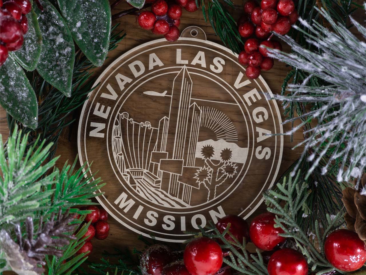 Nevada Las Vegas Mission Christmas Ornament - Latter-Day Saint LDS Missionary Gift - Book of Mormon