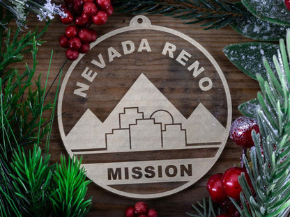 Nevada Reno Mission Christmas Ornament - Latter-Day Saint LDS Missionary Gift - Book of Mormon