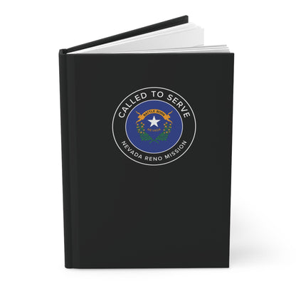 Nevada Reno Mission Circle Flag Called to Serve Black Hardcover Journal Matte - Latter-Day Saint LDS Missionary Gift - Book of Mormon