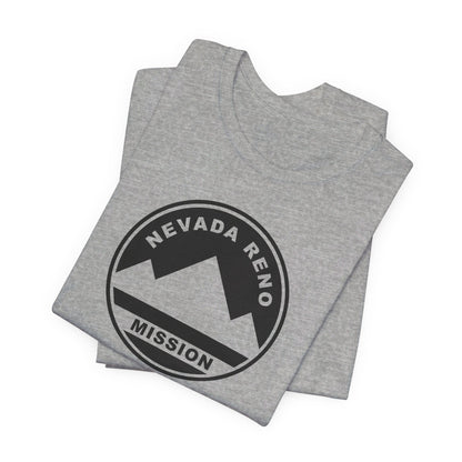 Nevada Reno Mission Circular Monochrome Logo T-Shirt - Latter-Day Saint LDS Missionary Gift - Book of Mormon