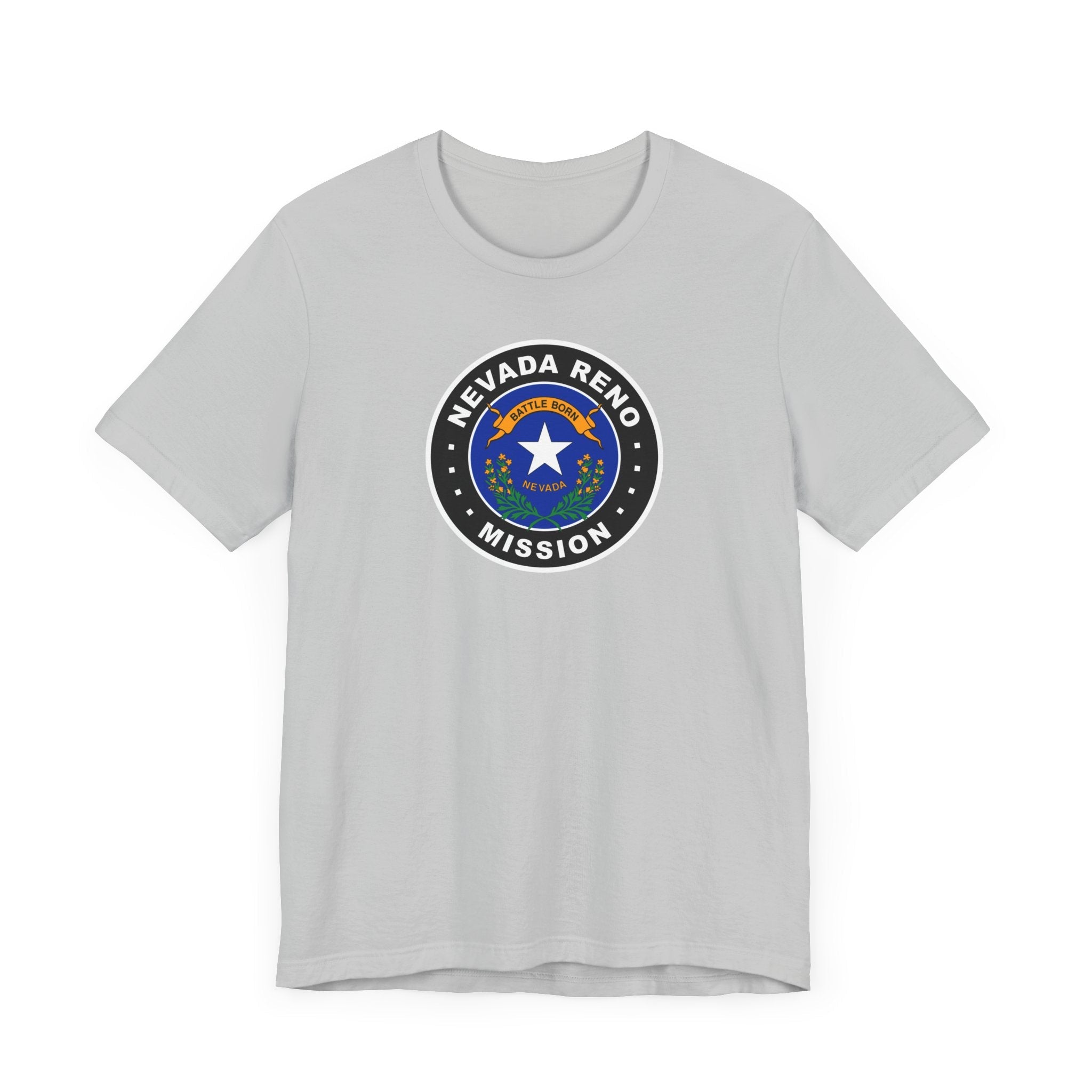 Nevada Reno Mission State Flag Logo (Black Border) T-shirt - Latter-Day Saint LDS Missionary Gift - Book of Mormon