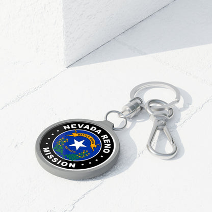 Nevada Reno Mission State Flag Logo Key Tag - Latter-Day Saint LDS Missionary Gift - Book of Mormon
