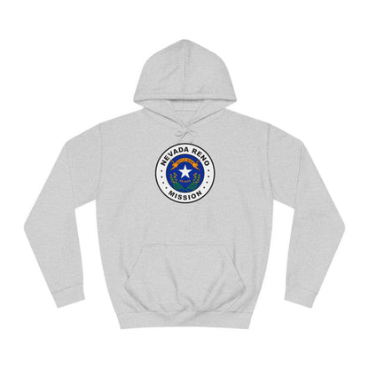 Nevada Reno Mission State Flag Logo (White Border) College Hoodie