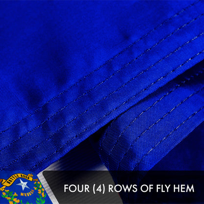 Nevada State Flag 210D Embroidered Polyester 3x5 Ft - Double Sided 2ply