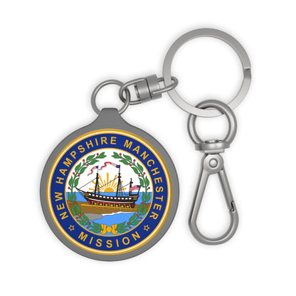 New Hampshire Manchester Mission State Flag Logo Key Tag - Latter-Day Saint LDS Missionary Gift - Book of Mormon