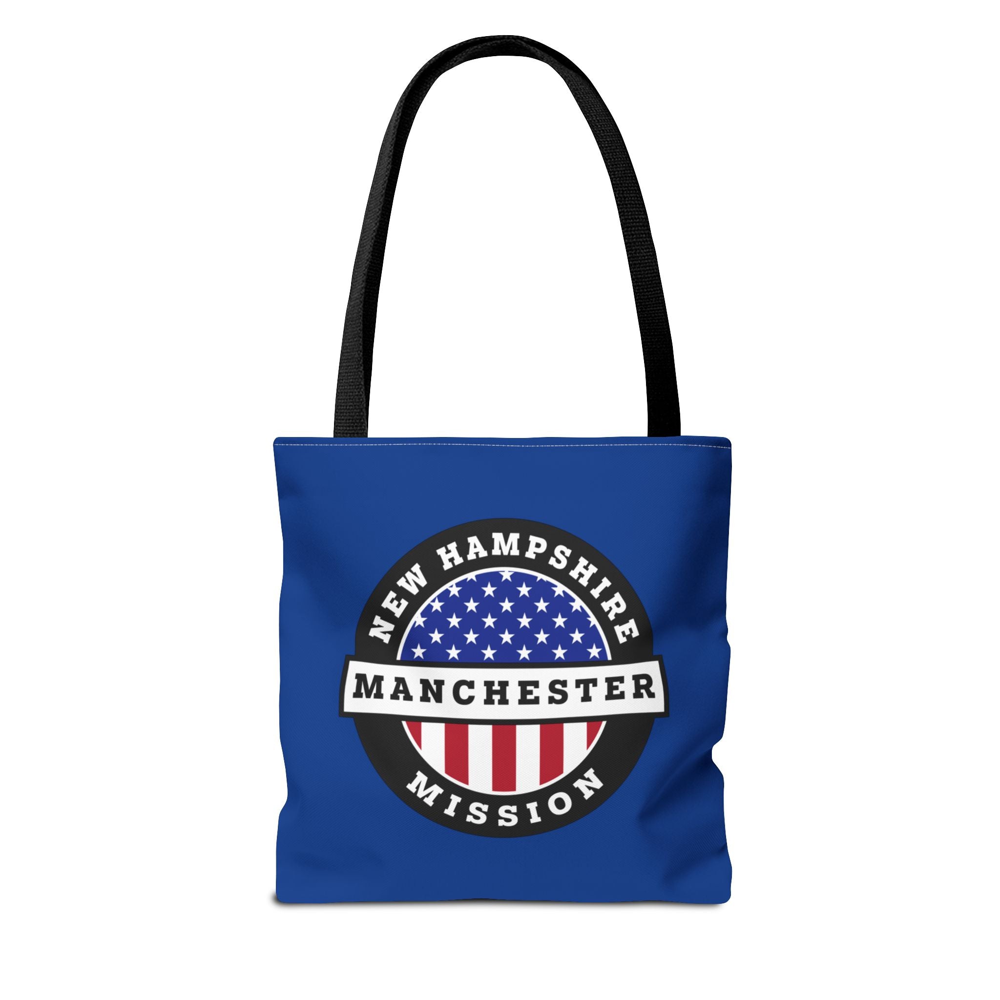 New Hampshire Manchester Mission USA Flag Logo Tote Bag Blue - Latter-Day Saint LDS Missionary Gift - Book of Mormon