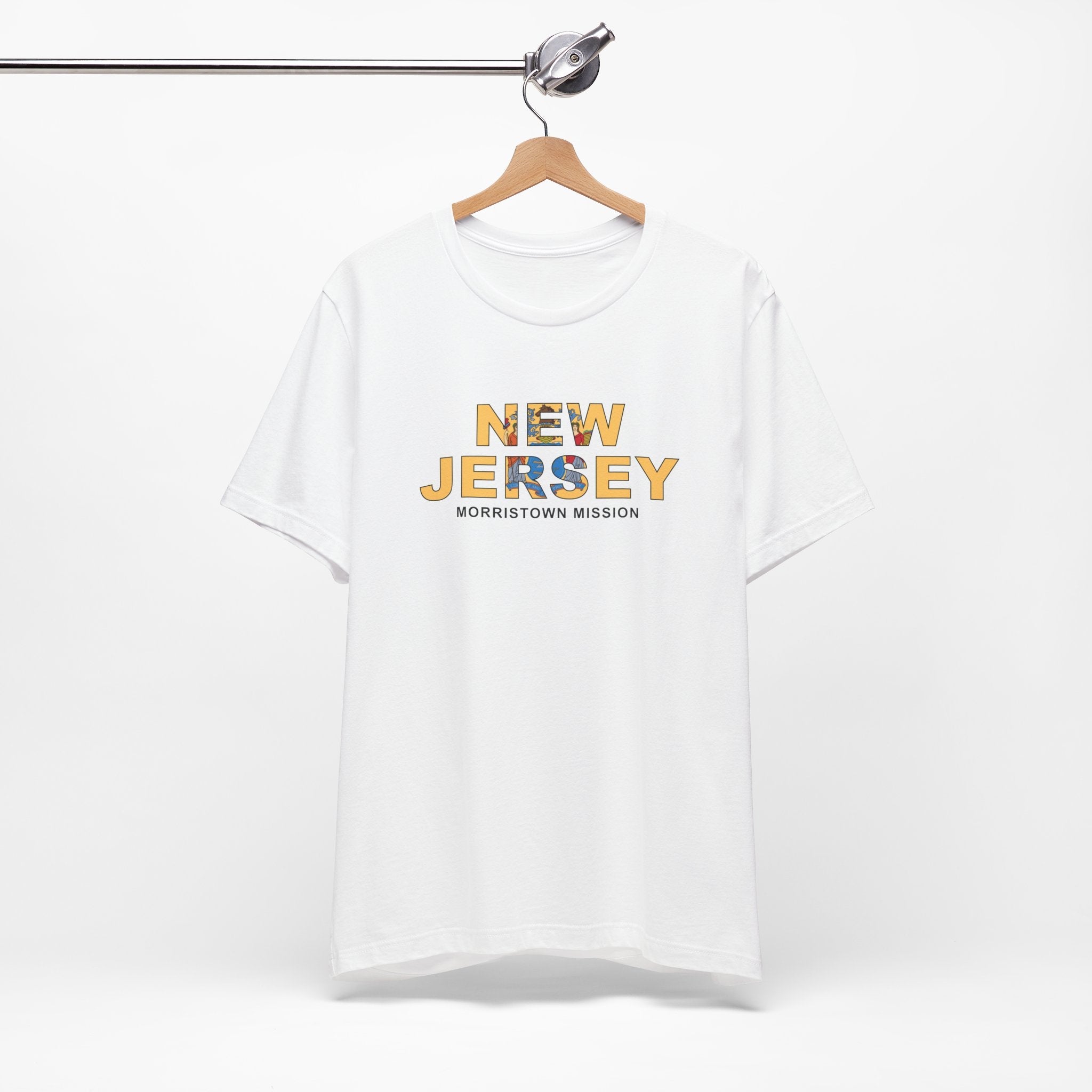 New Jersey Morristown Mission Flag Title T-shirt - Latter-Day Saint LDS Missionary Gift - Book of Mormon