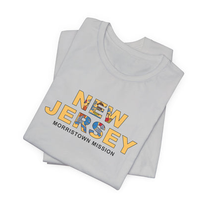 New Jersey Morristown Mission Flag Title T-shirt - Latter-Day Saint LDS Missionary Gift - Book of Mormon