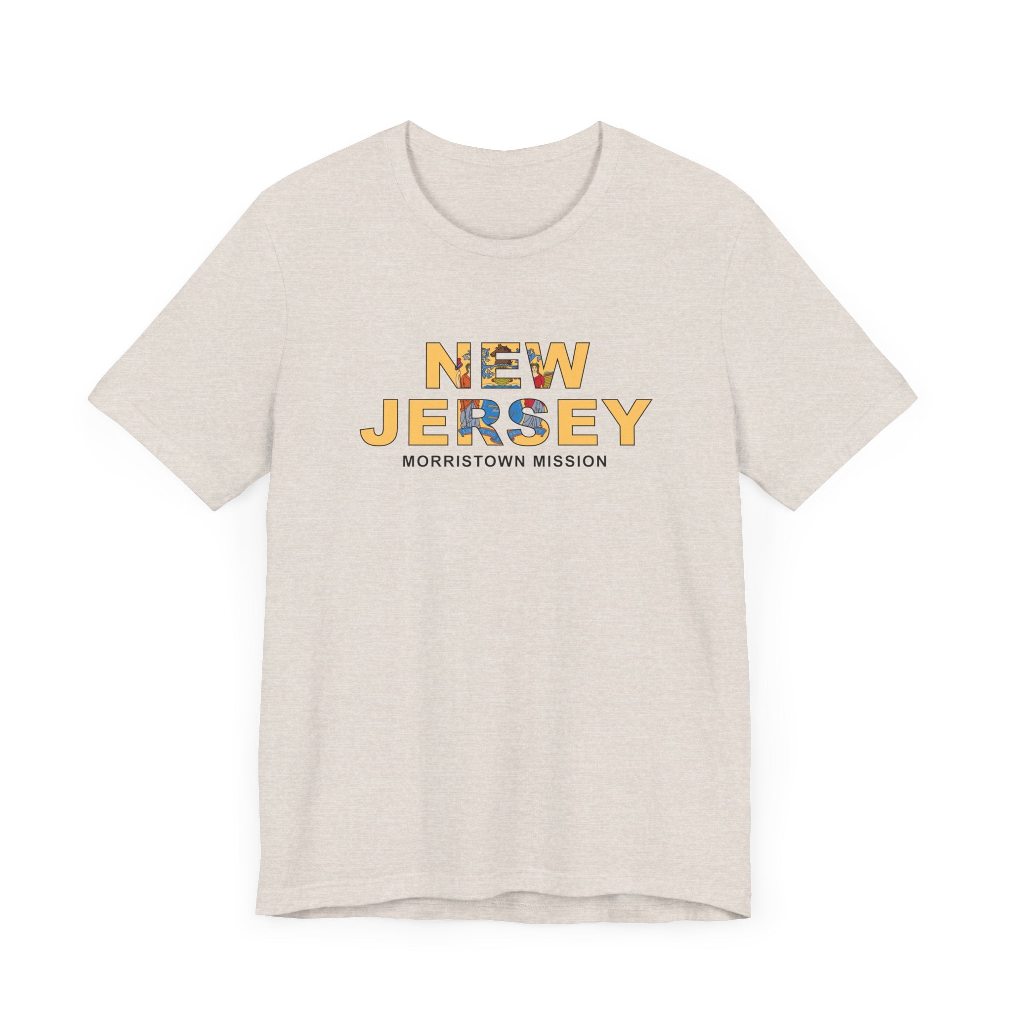 New Jersey Morristown Mission Flag Title T-shirt - Latter-Day Saint LDS Missionary Gift - Book of Mormon