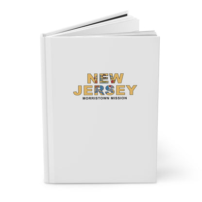 New Jersey Morristown Mission Flag Title White Hardcover Journal Matte - Latter-Day Saint LDS Missionary Gift - Book of Mormon