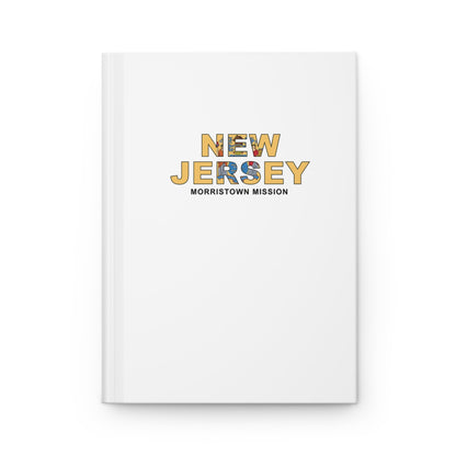 New Jersey Morristown Mission Flag Title White Hardcover Journal Matte - Latter-Day Saint LDS Missionary Gift - Book of Mormon