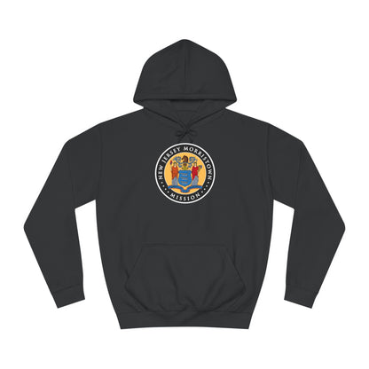 New Jersey Morristown Mission State Flag Logo (Black Border) College Hoodie