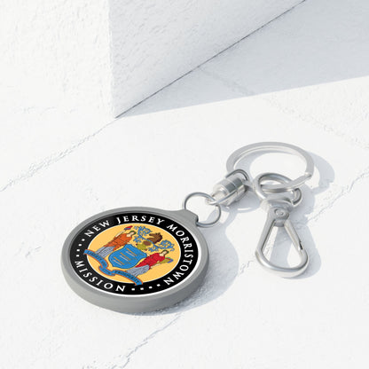 New Jersey Morristown Mission State Flag Logo Key Tag - Latter-Day Saint LDS Missionary Gift - Book of Mormon