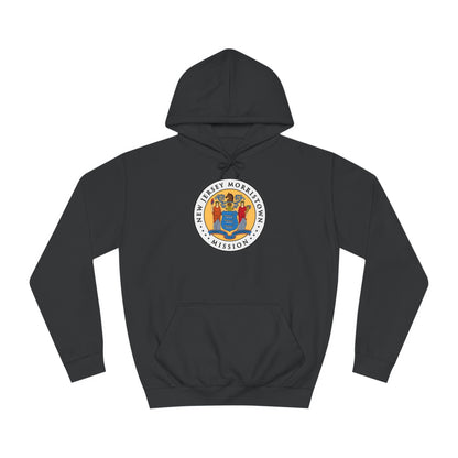 New Jersey Morristown Mission State Flag Logo (White Border) College Hoodie