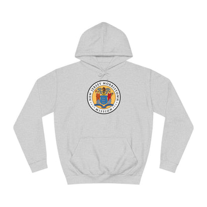 New Jersey Morristown Mission State Flag Logo (White Border) College Hoodie