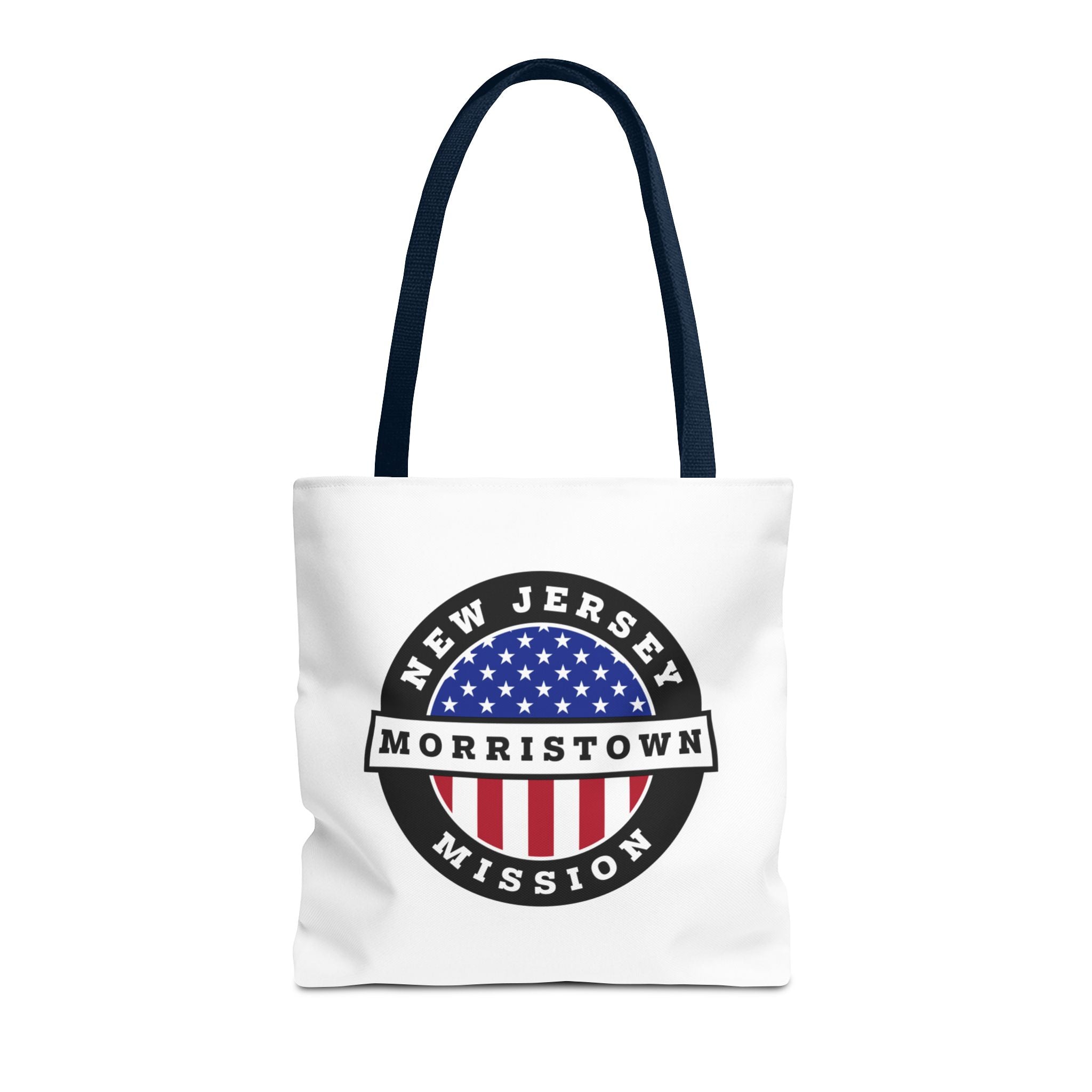 New Jersey Morristown Mission USA Flag Logo Tote Bag White - Latter-Day Saint LDS Missionary Gift - Book of Mormon