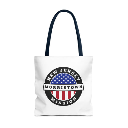 New Jersey Morristown Mission USA Flag Logo Tote Bag White - Latter-Day Saint LDS Missionary Gift - Book of Mormon