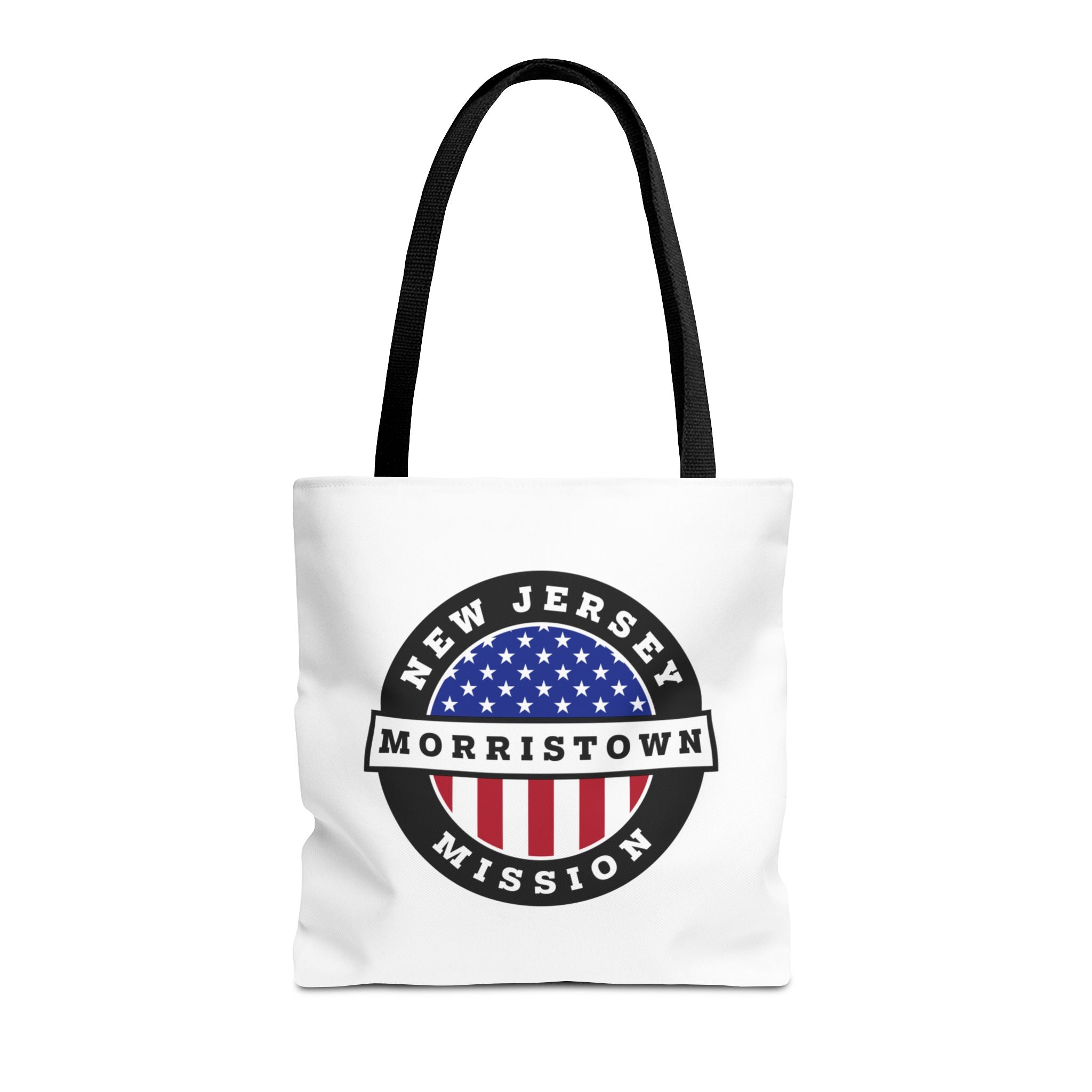 New Jersey Morristown Mission USA Flag Logo Tote Bag White - Latter-Day Saint LDS Missionary Gift - Book of Mormon