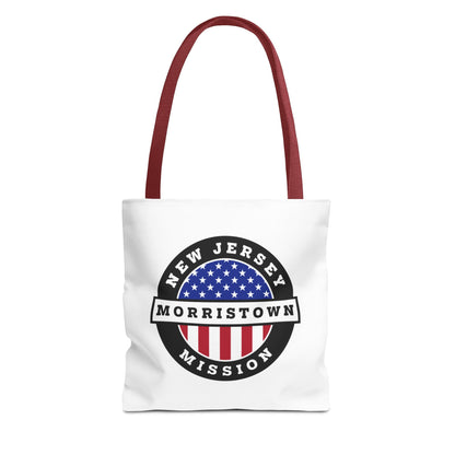 New Jersey Morristown Mission USA Flag Logo Tote Bag White - Latter-Day Saint LDS Missionary Gift - Book of Mormon