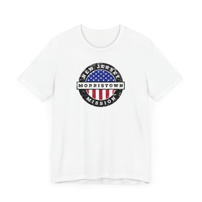 New Jersey Morristown Mission Vintage Circular USA Flag T-Shirt - Latter-Day Saint LDS Missionary Gift - Book of Mormon