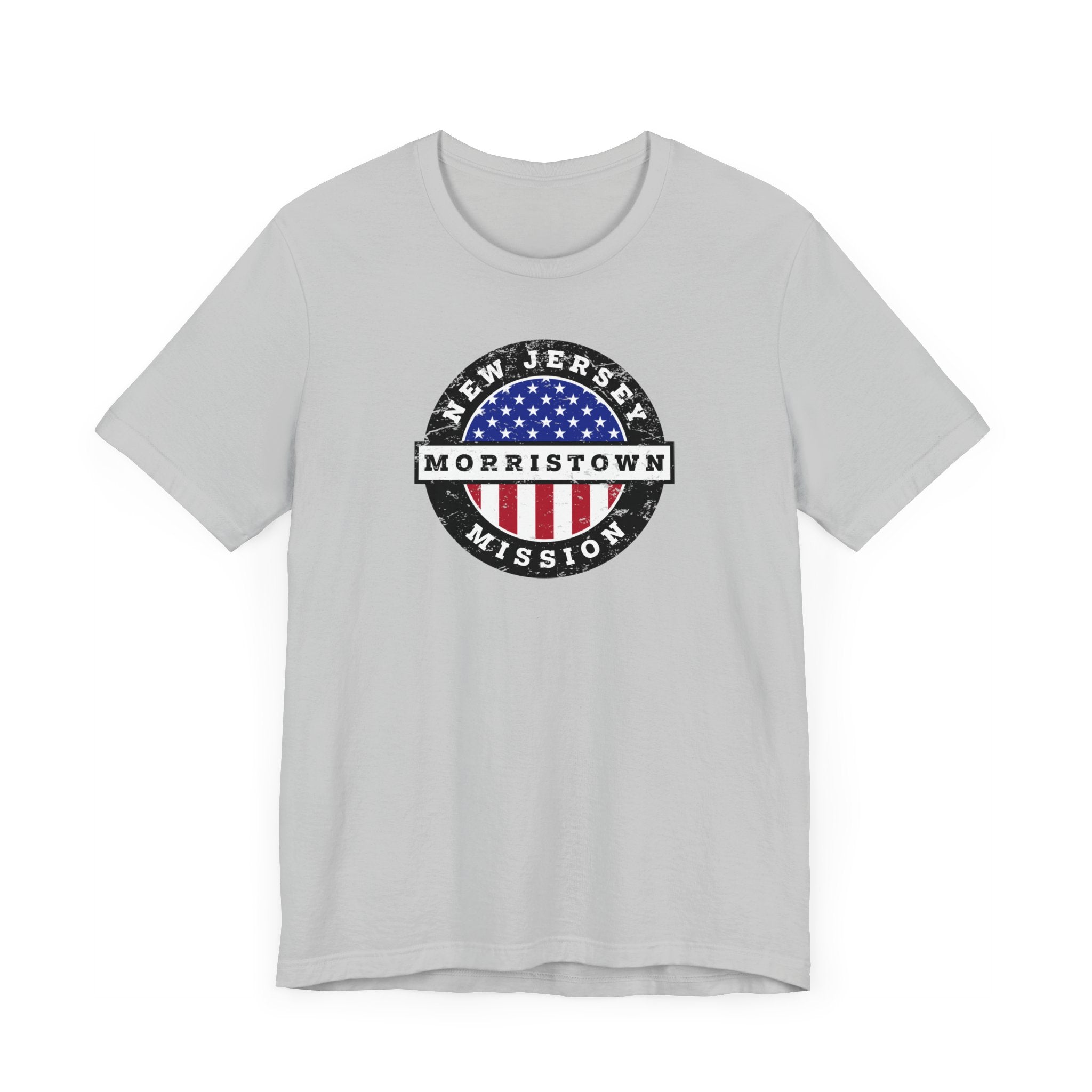 New Jersey Morristown Mission Vintage Circular USA Flag T-Shirt - Latter-Day Saint LDS Missionary Gift - Book of Mormon