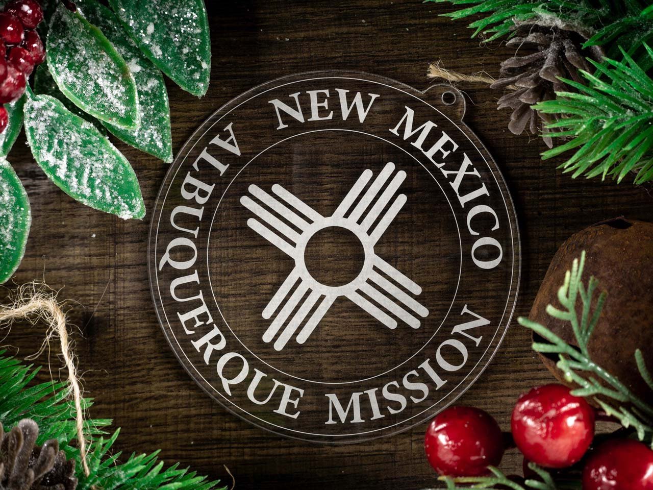 New Mexico Albuquerque Mission Christmas Ornament - Latter-Day Saint LDS Missionary Gift - Book of Mormon