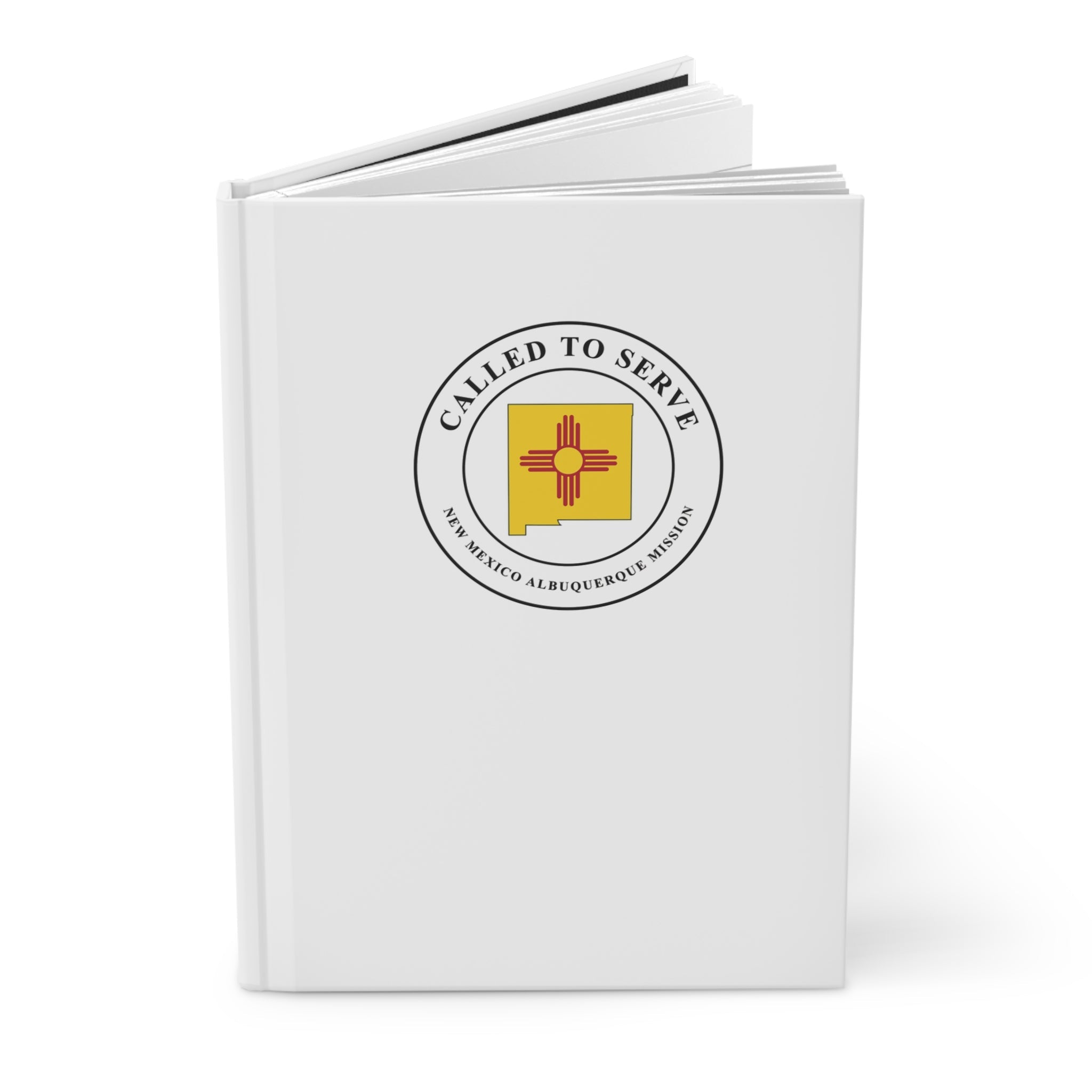 New Mexico Albuquerque Mission Flag Map Called to Serve White Hardcover Journal Matte - Latter-Day Saint LDS Missionary Gift - Book of Mormon