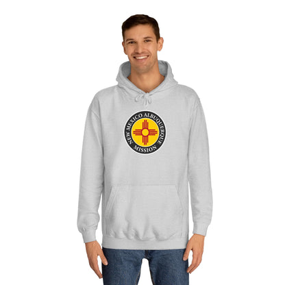 New Mexico Albuquerque Mission State Flag Logo (Black Border) College Hoodie