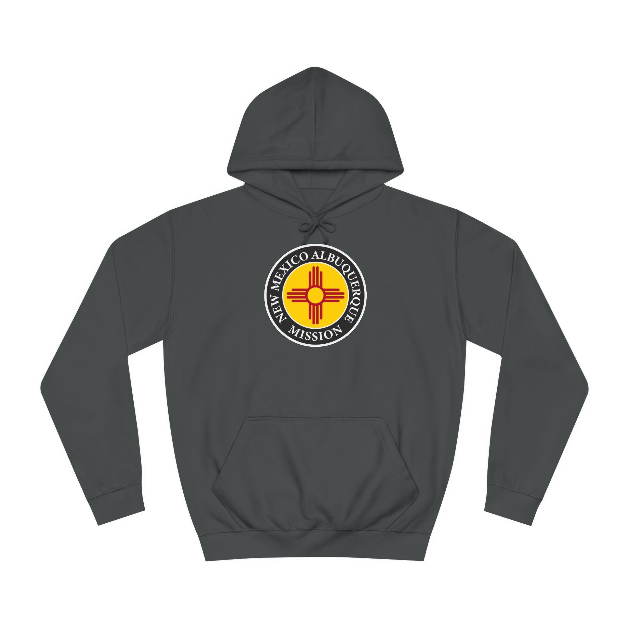 New Mexico Albuquerque Mission State Flag Logo (Black Border) College Hoodie