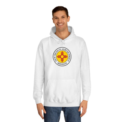 New Mexico Albuquerque Mission State Flag Logo (White Border) College Hoodie