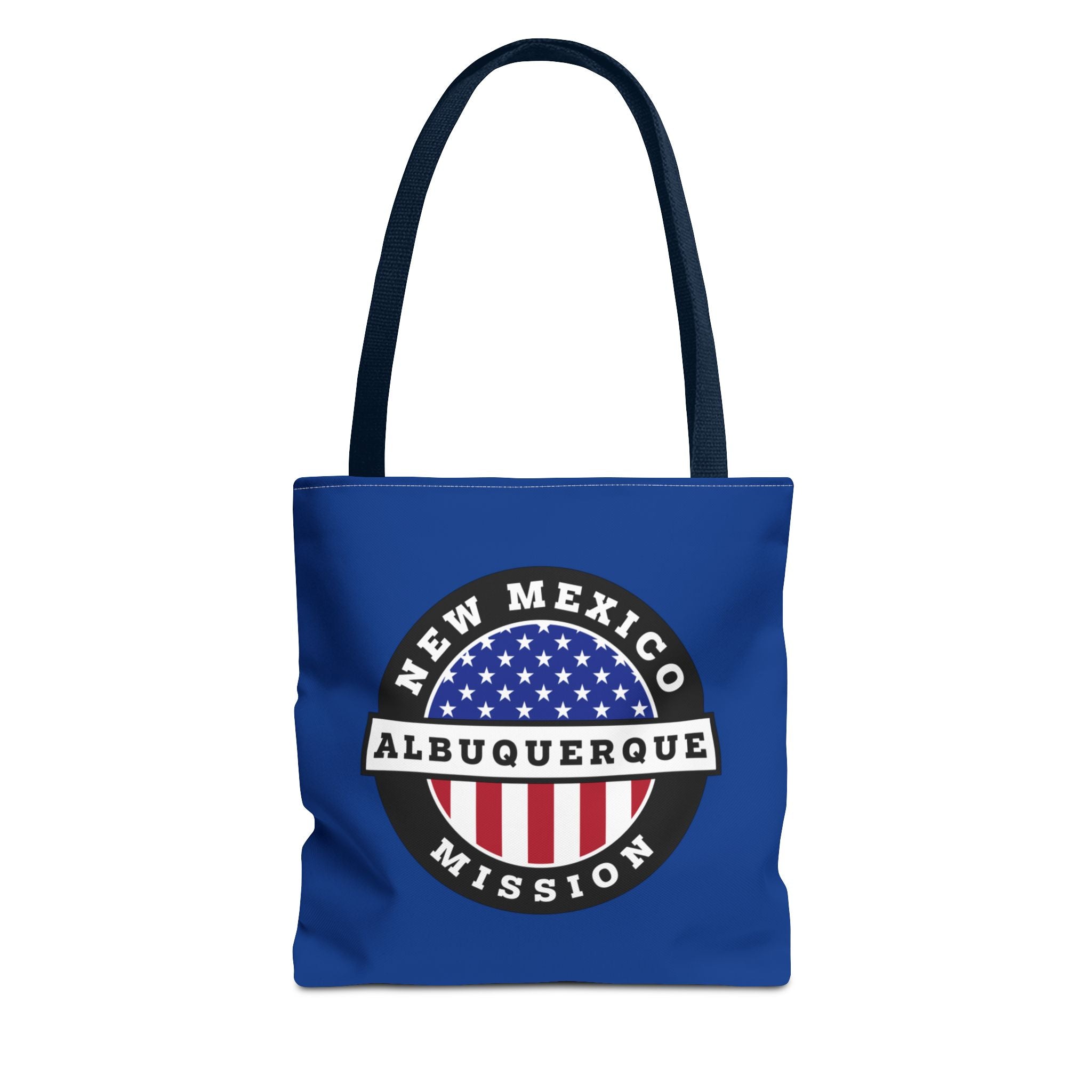 New Mexico Albuquerque Mission USA Flag Logo Tote Bag White - Mission Wishlist - LDS Missionary Gift Store