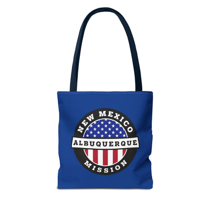 New Mexico Albuquerque Mission USA Flag Logo Tote Bag White - Latter-Day Saint LDS Missionary Gift - Book of Mormon