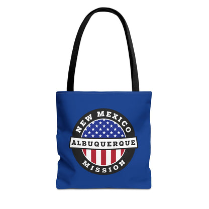 New Mexico Albuquerque Mission USA Flag Logo Tote Bag White - Mission Wishlist - LDS Missionary Gift Store