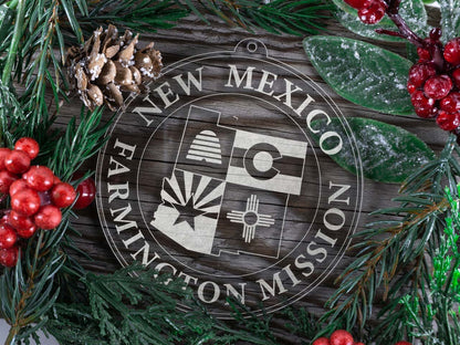 New Mexico Farmington Mission Christmas Ornament - Latter-Day Saint LDS Missionary Gift - Book of Mormon