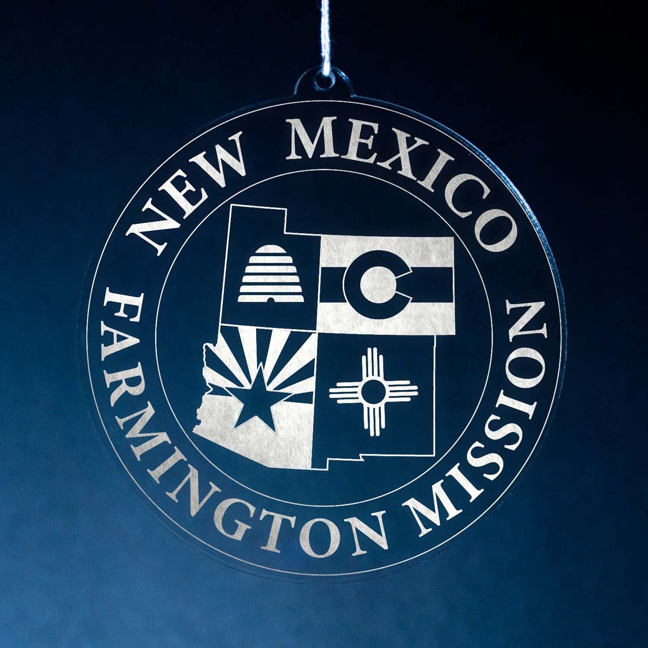 New Mexico Farmington Mission Christmas Ornament - Latter-Day Saint LDS Missionary Gift - Book of Mormon