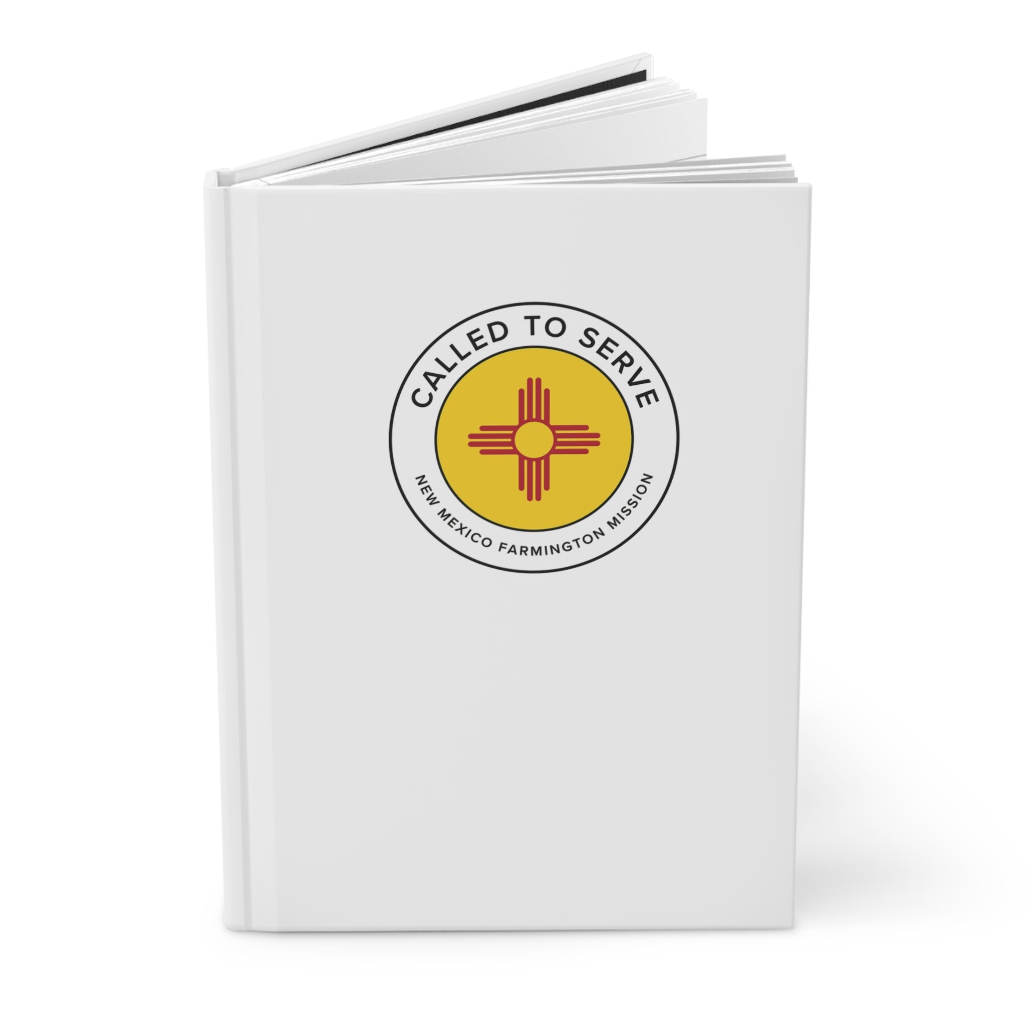 New Mexico Farmington Mission Circle Flag Called to Serve White Hardcover Journal Matte - Latter-Day Saint LDS Missionary Gift - Book of Mormon